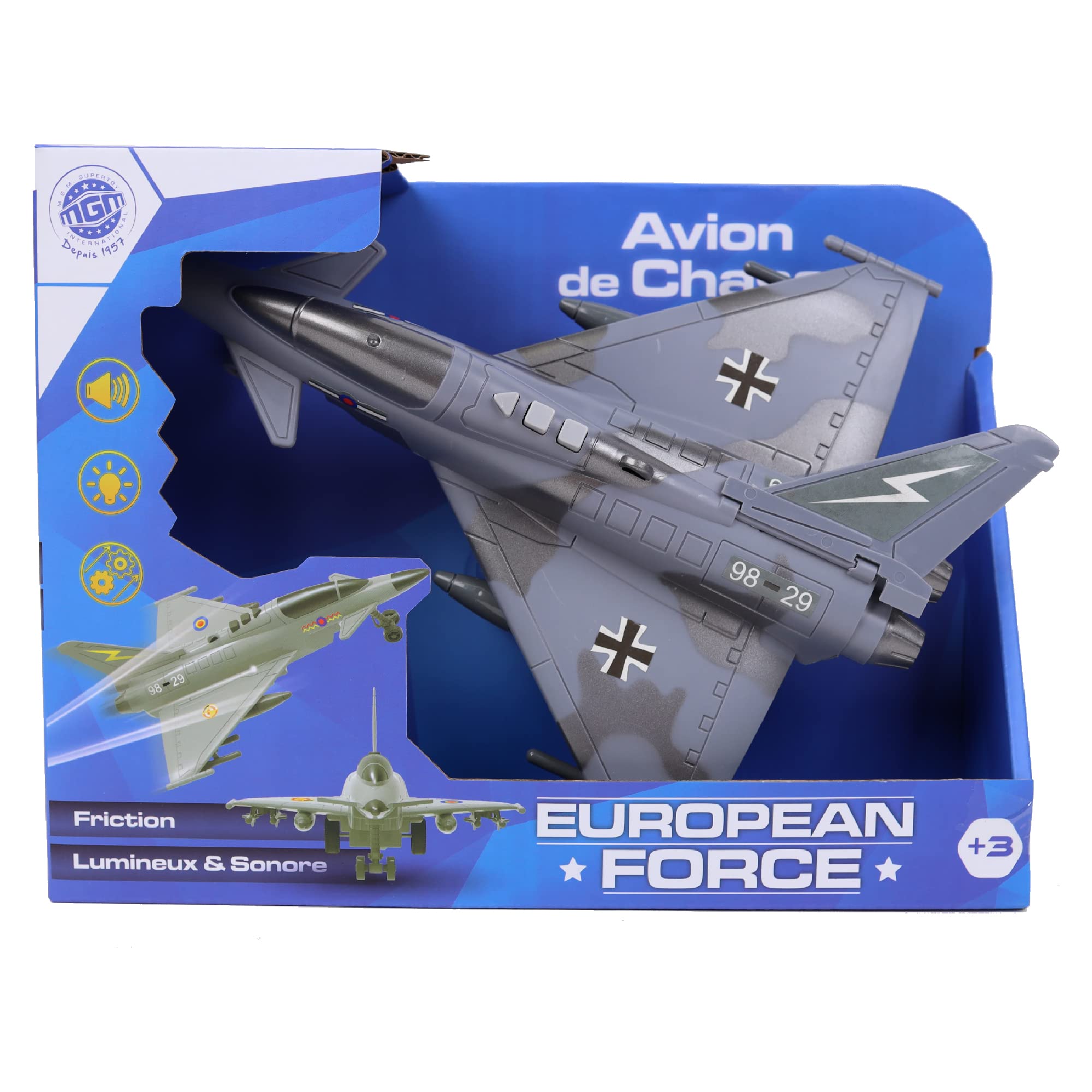 Image secondaire de Avion de Chasse Militaire à Friction - Jouet Enfant - European Force