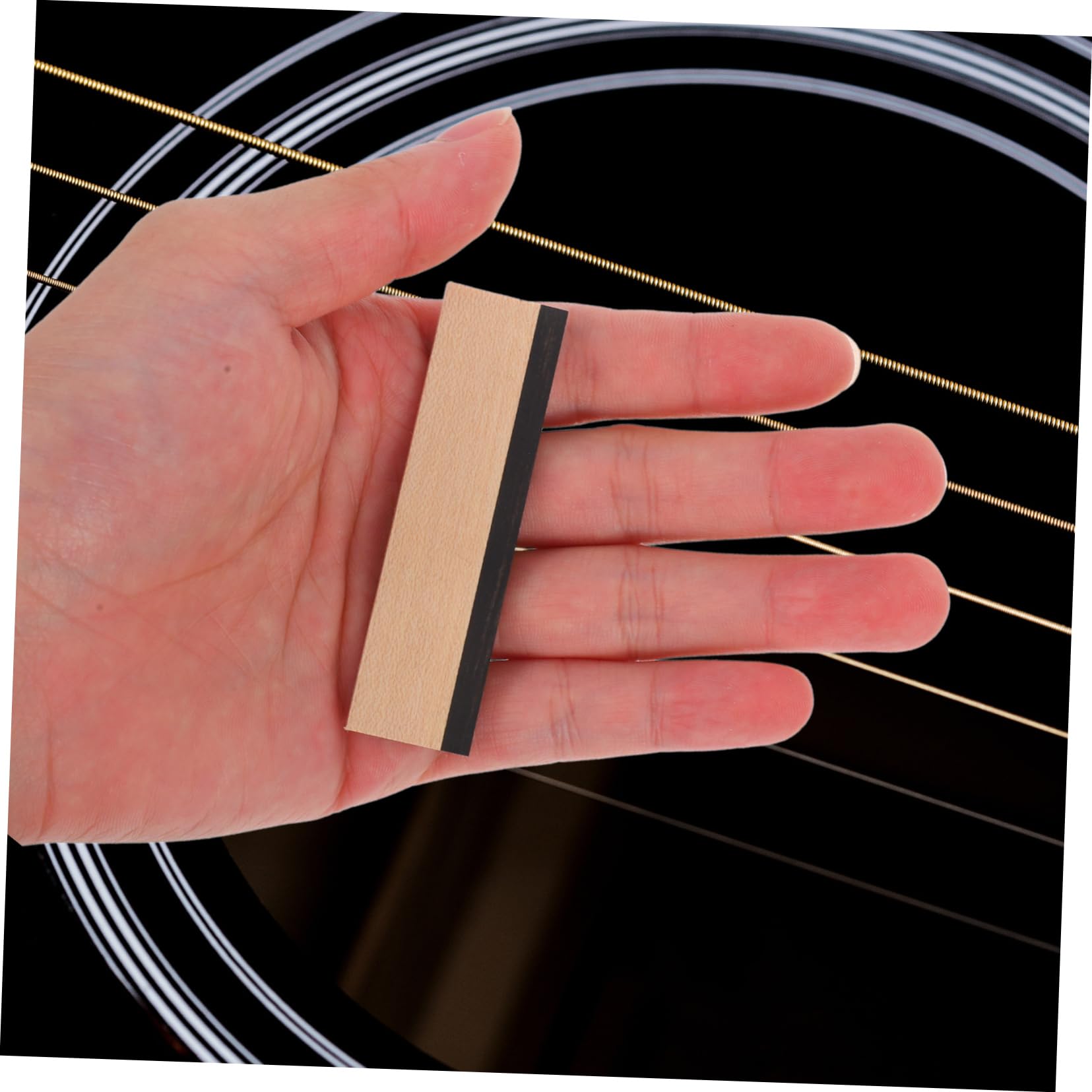 Toyvian Selle de Chevalet en Bois Marron en Érable et Ébène Pont Découpé et Rainuré Accessoire pour Guitares Acoustiques pour Guitare Dobro