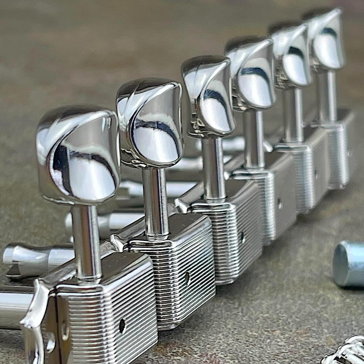 Gotoh Vintage Oval Knob Tuners Nickel (6-in-a-line)