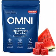 Omni Creatine Gummies for Women, Easy to Take & Low Sugar, Watermelon Flavor, 2g Per Gummy - 90 Count