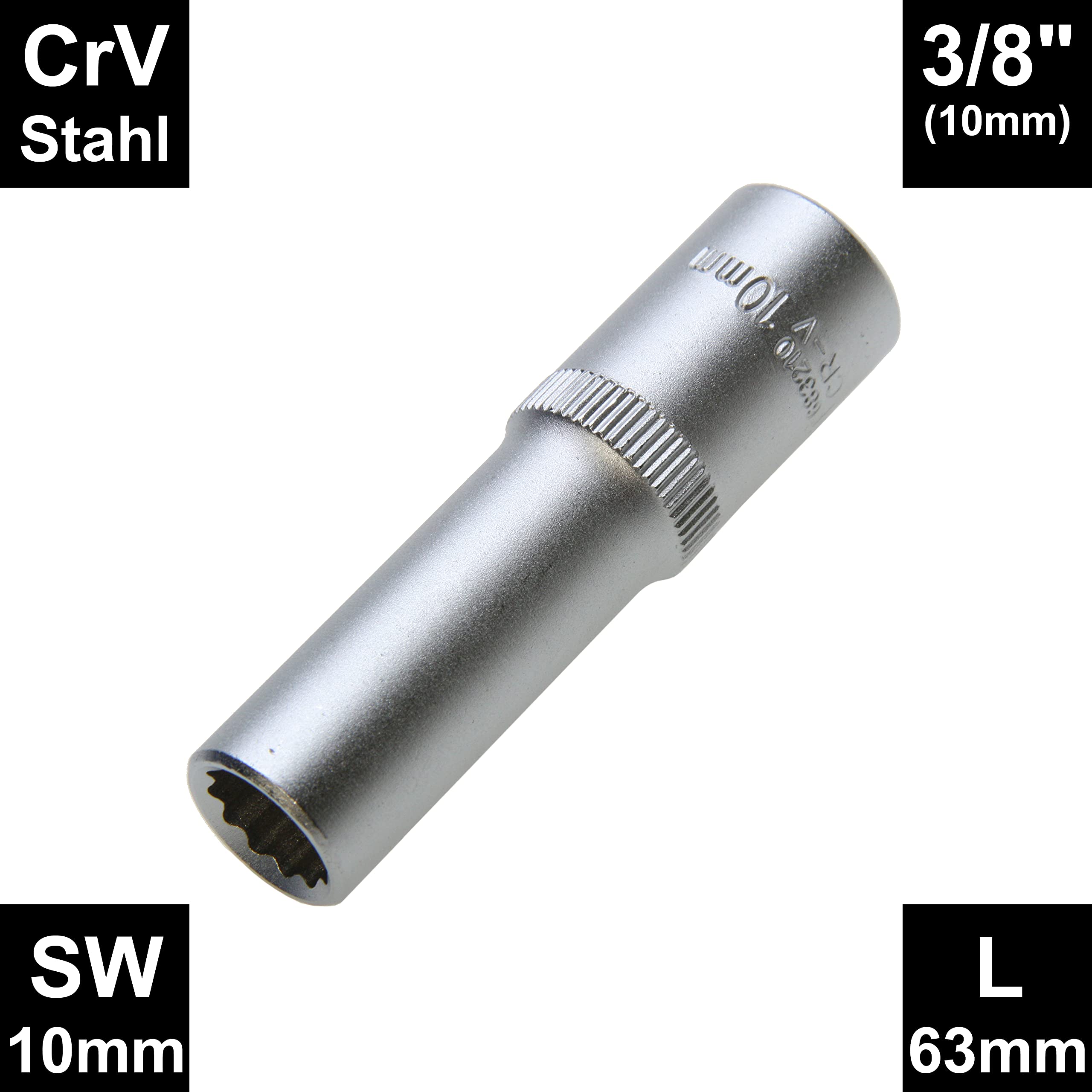 16-teiliger Steckschlüsseleinsatz-Satz – Doppel-Sechskant (8-24 Mm) Aus Chrom-Vanadium-Stahl, Mit Steckschiene