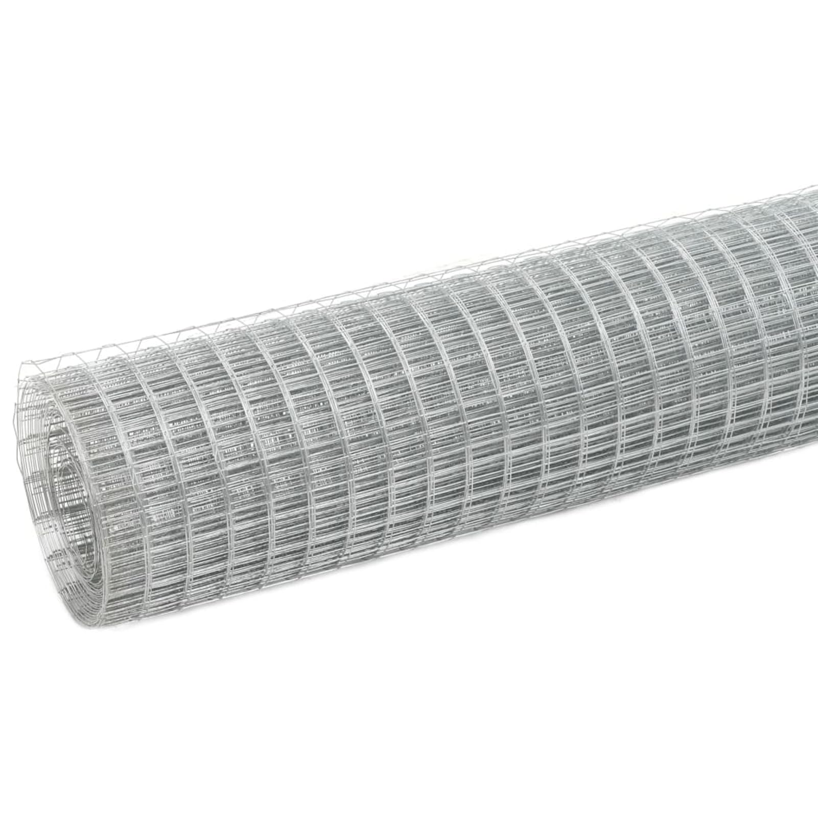 Drahtzaun verzinkt 25x1,5 m, 12x12 mm, 0,56 mm Stahldraht | Verzinkter Stahl – witterungsbeständig, schneid- und biegbar, für Volieren, Tiergehege & Pflanzenschutz