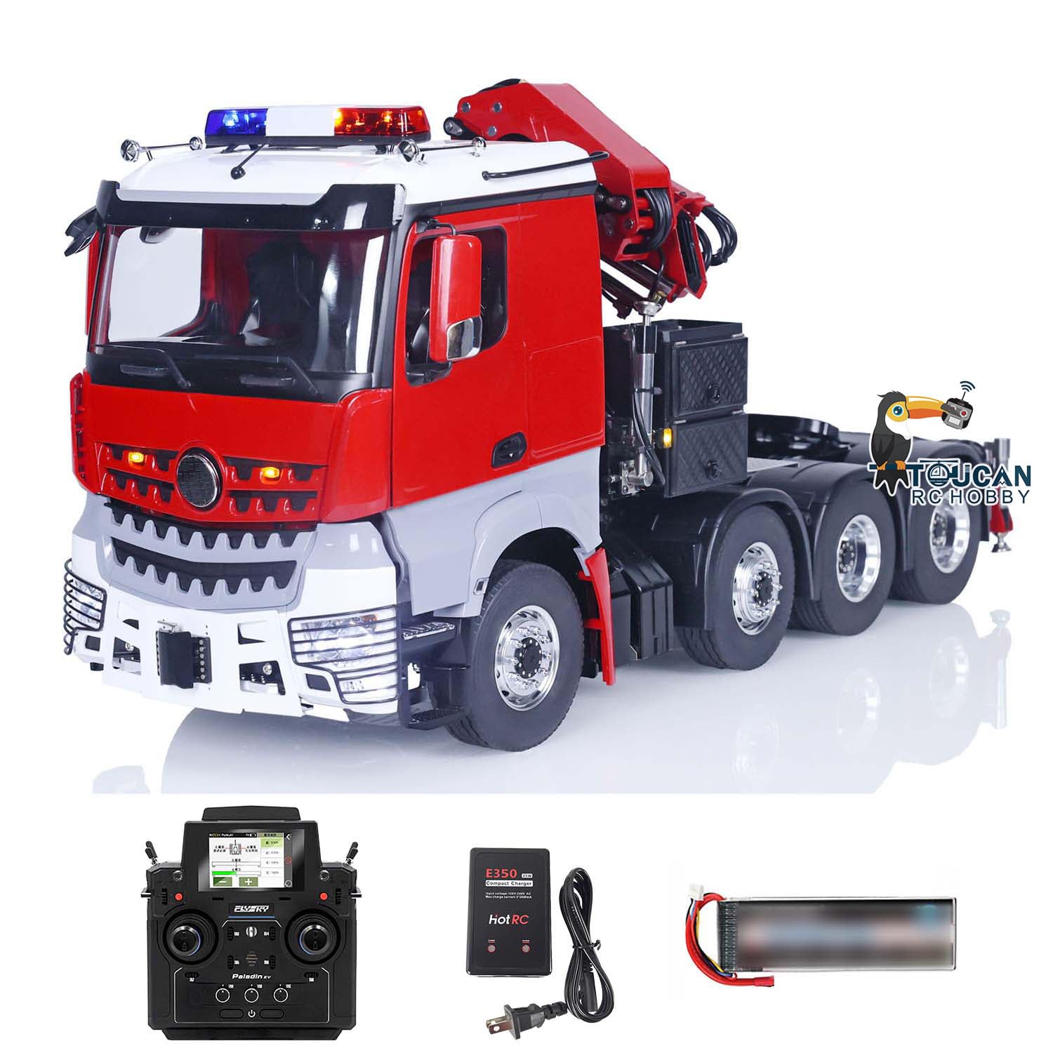Kit RC DIY Camion Tracteur 2 Essieux 1/14 – TOUCANRC – à Peindre Et Monter – Moteur Électrique