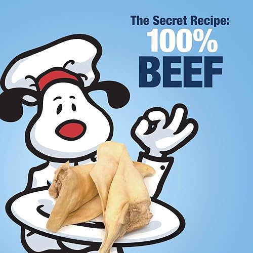 Miniatura 5 de ValueBull Orejas de vaca, varios tamaños y formas, paquete a granel de 120 unidades, golosinas naturales para perros, 100% carne de res Angus, un