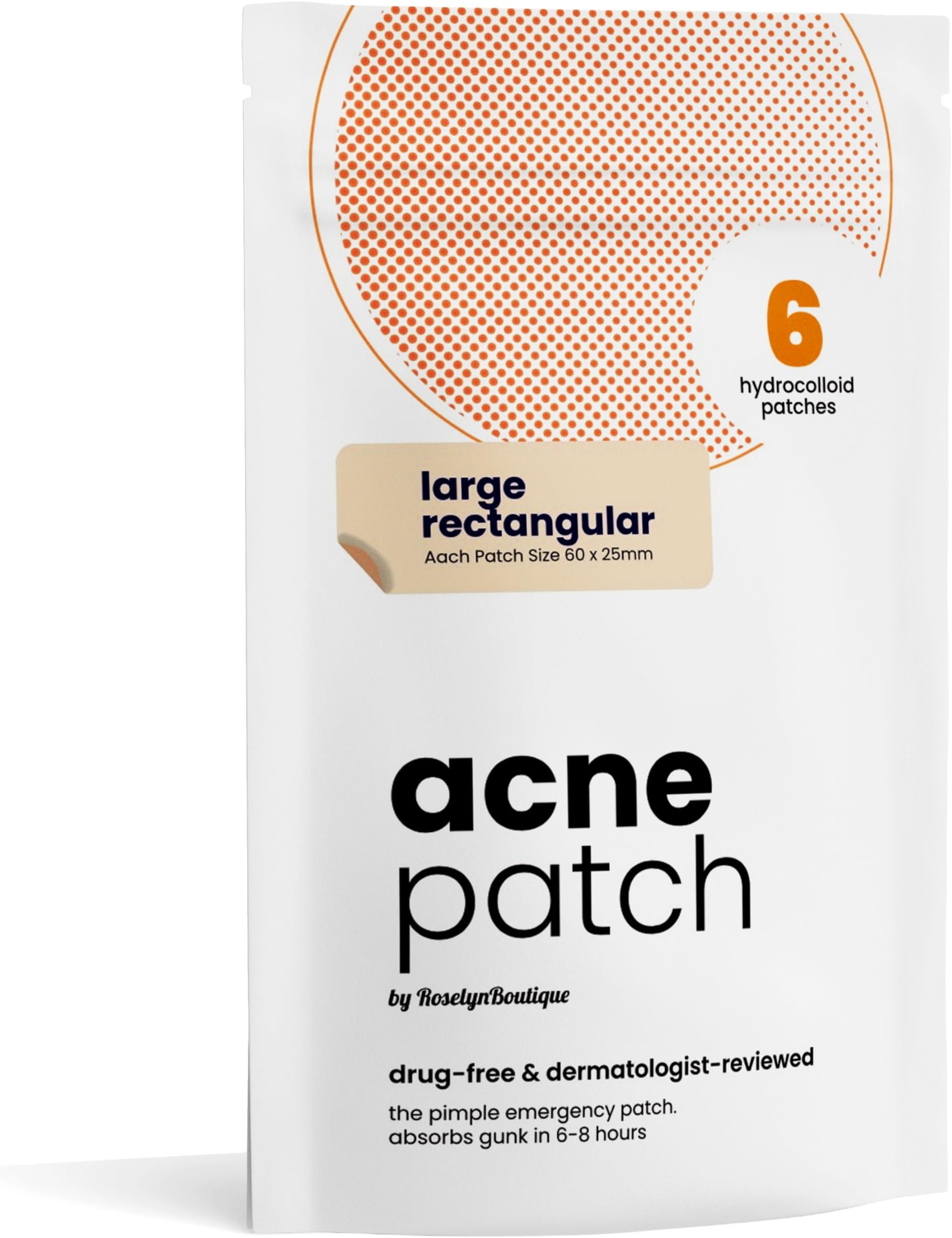 ROSELYNBOUTIQUE Pimple Patches for Face - Set Large Hydrocolloid Acne Clearing Patches for Full Face Spot Cover Absorbing Clearing Fast Healing Skin Care Tools (6XL)