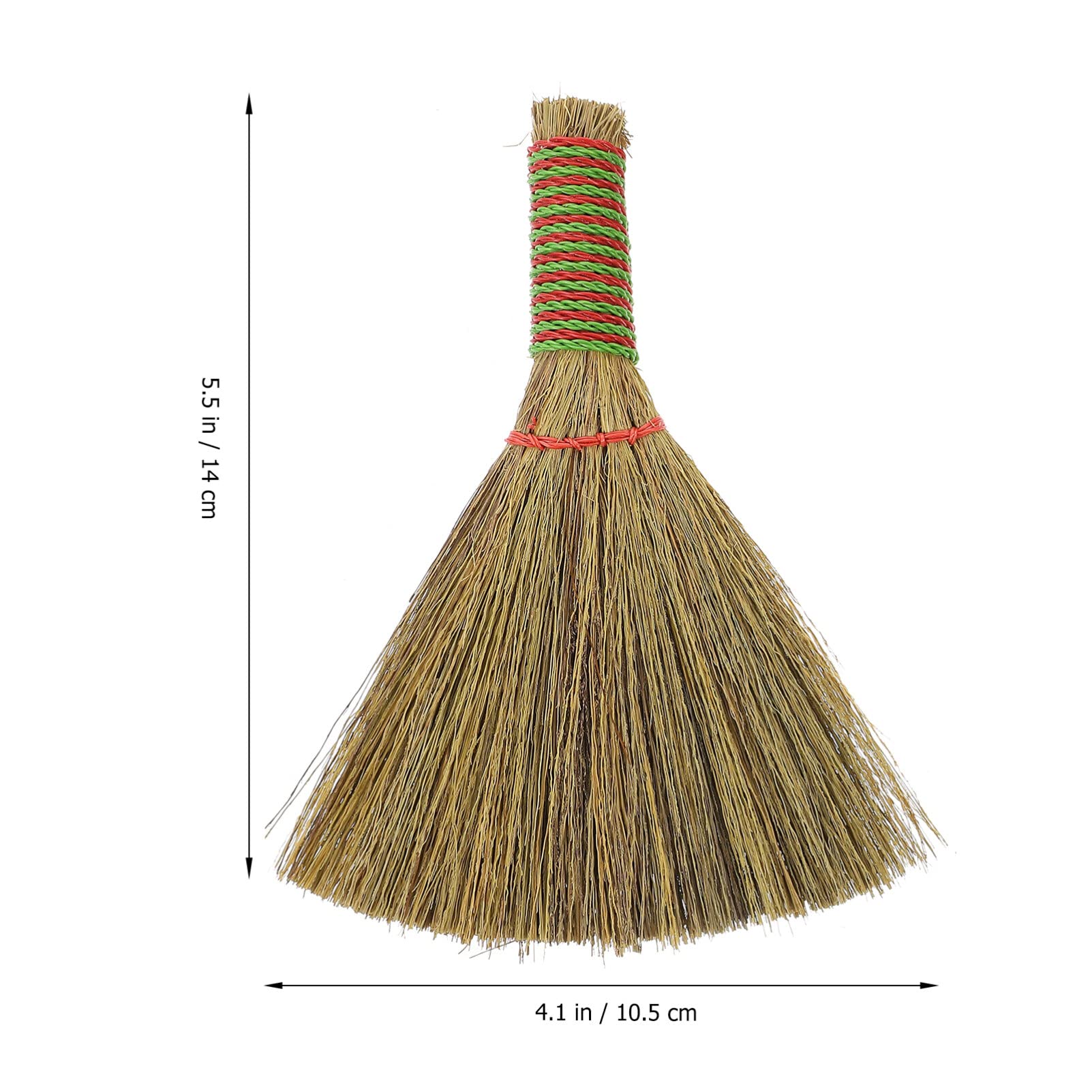 SHERCHPRY Small Whisk Broom Sweeping Hand Handle Broom Asian Thai Duster Whisk Broomstick Straw Soft Broom for Cleaning Dustpan Desktop