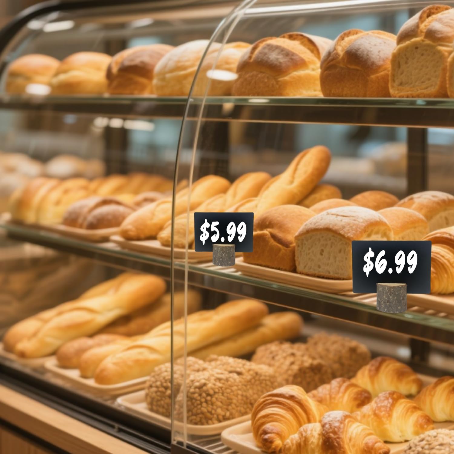 Mini-Kreidetafel-Schilder, kleine Kreidetafel-Etiketten mit rustikalem Holzständer, Lebensmittel-Etiketten für Party, Buffet, Hochzeit, Geburtstag, Party, Bäckerei, 10 Stück