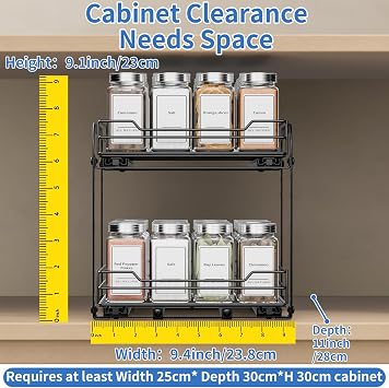Pull Out Spice Racks for Inside Cupboard, L10.4*W9.4*H9.1inch