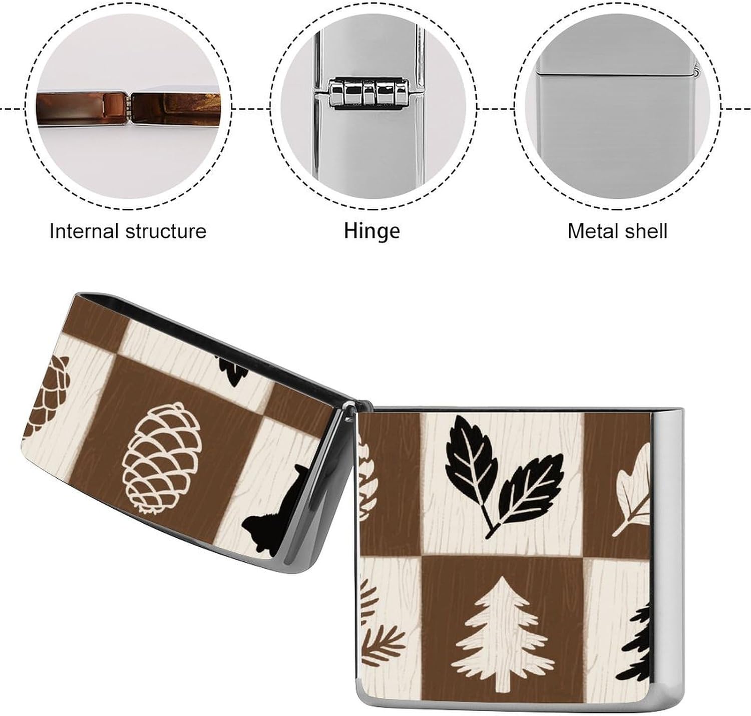 Rustic Lodge Lighter Case Cover Metal Lighter Case image 5