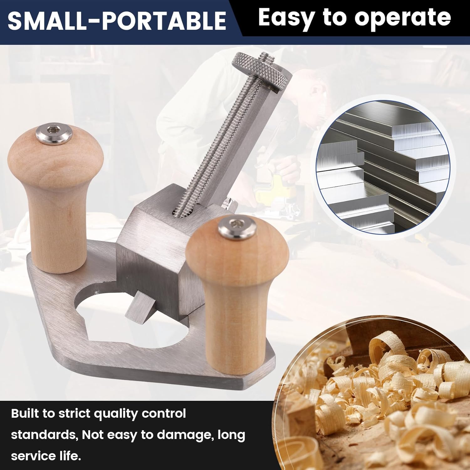 Roisin 木工用プレシジョンハンドウッドプレーナーツール、ルータープレーンのスロッティングおよび面取りに最適