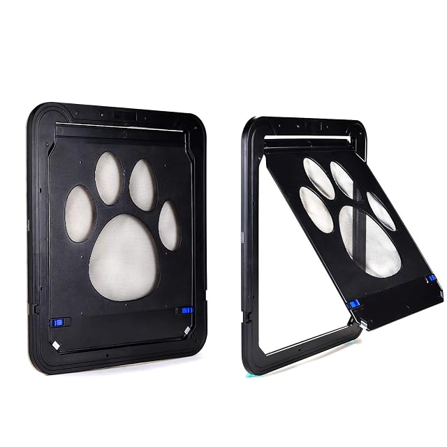 Foto 7 de 7 de Ownpets Puerta para Perros y Gatos Puerta Mosquitera para Mascotas Gatera de Gatos con Cerradura Automática…