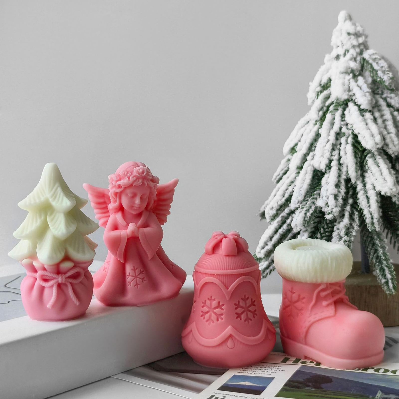 Stampi in silicone per la produzione di sapone, serie natalizia in resina, adatti per ogni occasione