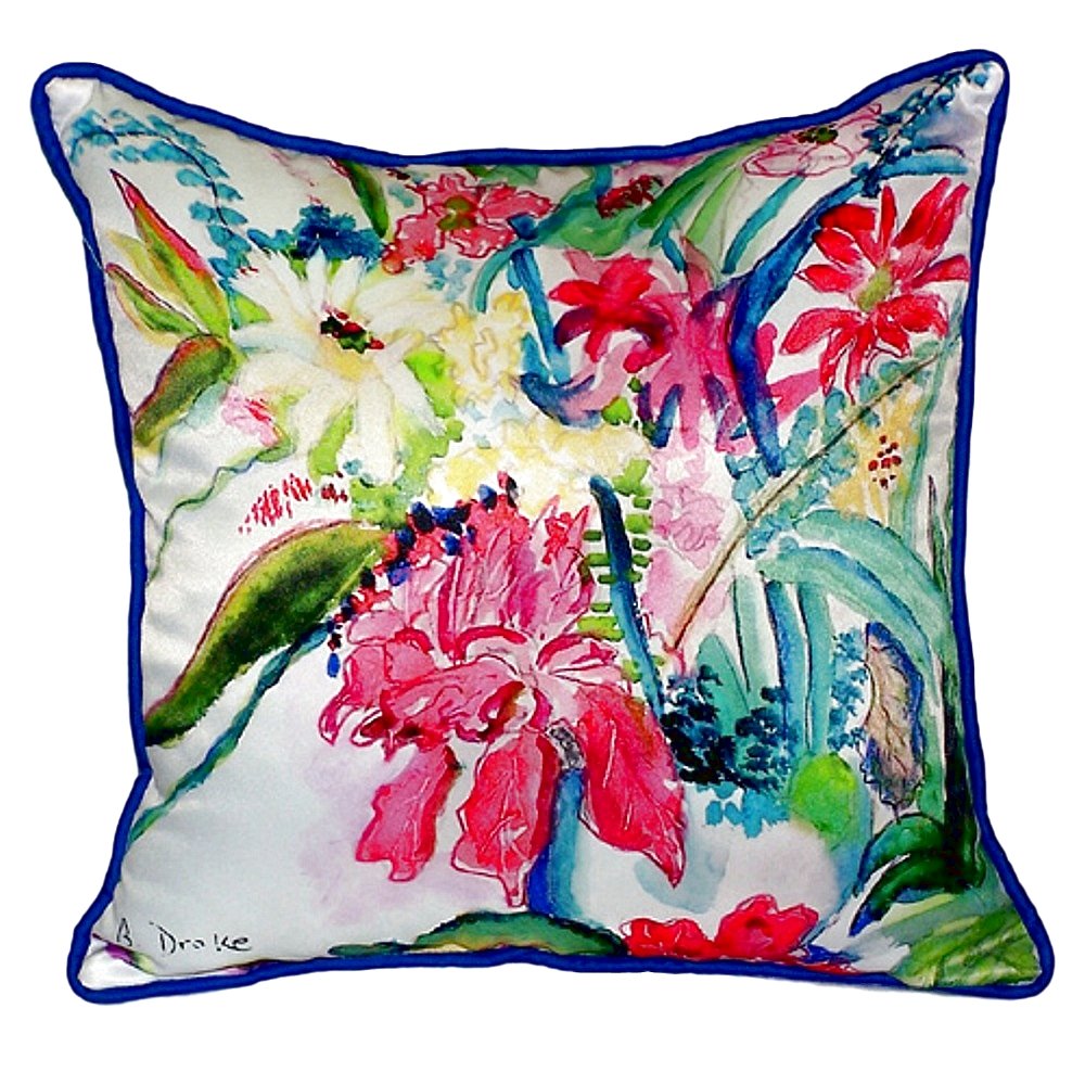 Betsy Drake SN722 Throw Pillow, 12 inches x 12 inches, Multi