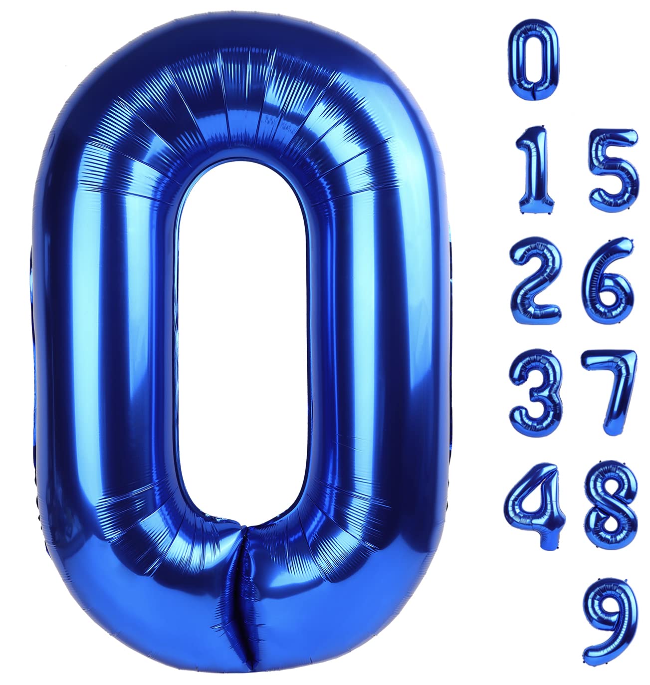 Number 0 Balloons 40 Inch Navy Blue Numbers Balloons for 10 20 30 40 50 60 Numbers Balloon Birthday Decorations Event