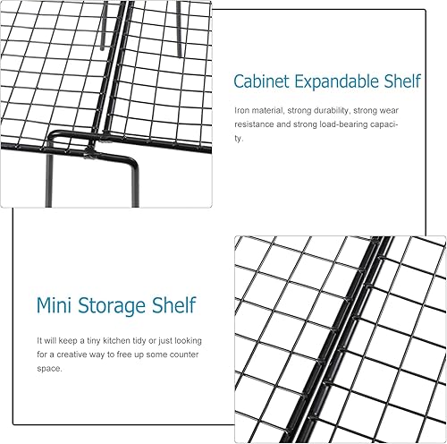 Miniatura 8 de Angoily Estante telescópico de cocina, estante expandible para cocina, estantes apilables, organización de gabinete, estante expandible, estante de