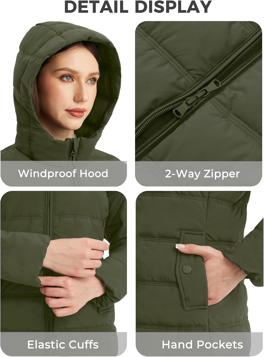 wantdo Women's Winter Puffer Coat Lightweight Warm Jacket with Hood - Image 7