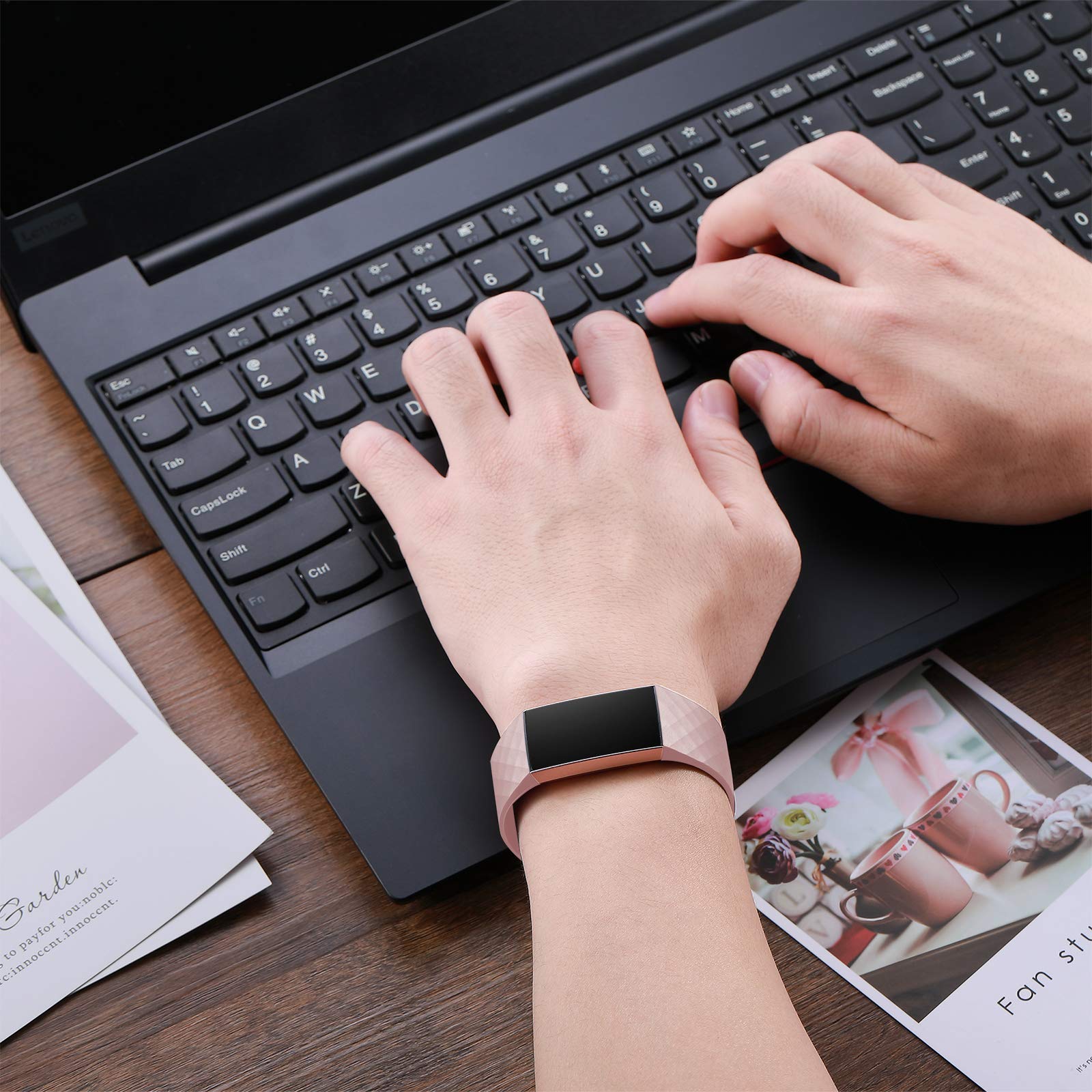 GEAK Strap Compatible with Fitbit Charge, Adjustable Classic Replacement Wristband for Charge Activity Tracker Small - Image 2