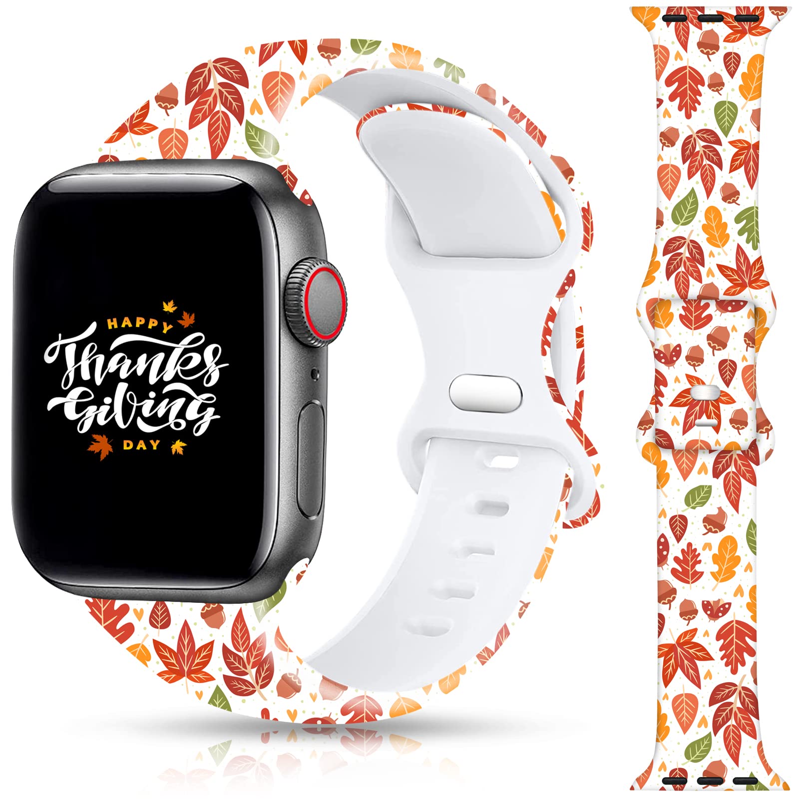 Christmas Halloween Watch Band Compatible with Apple Watch Band 38mm 40mm 41mm 42mm 44mm 45mm 49mm iWatch Ultra SE Series 9 8 7 6 5 4 3 2 1, Christmas