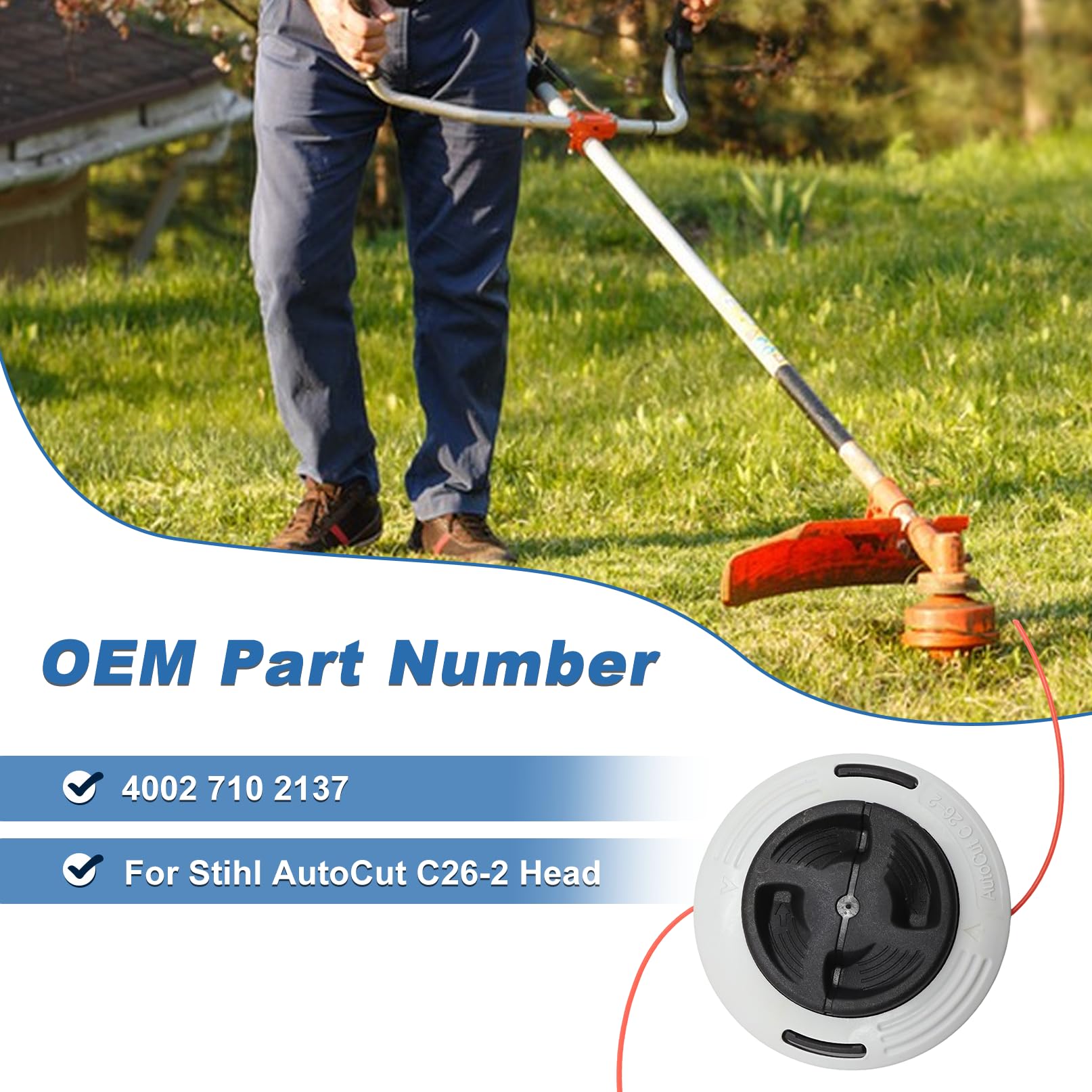 Testa Di Taglio Per Decespugliatore Stihl | 2 Pezzi Autocut C26-2 | Compatibile Con Modelli FS55, FS130, Ecc. - Foto 12