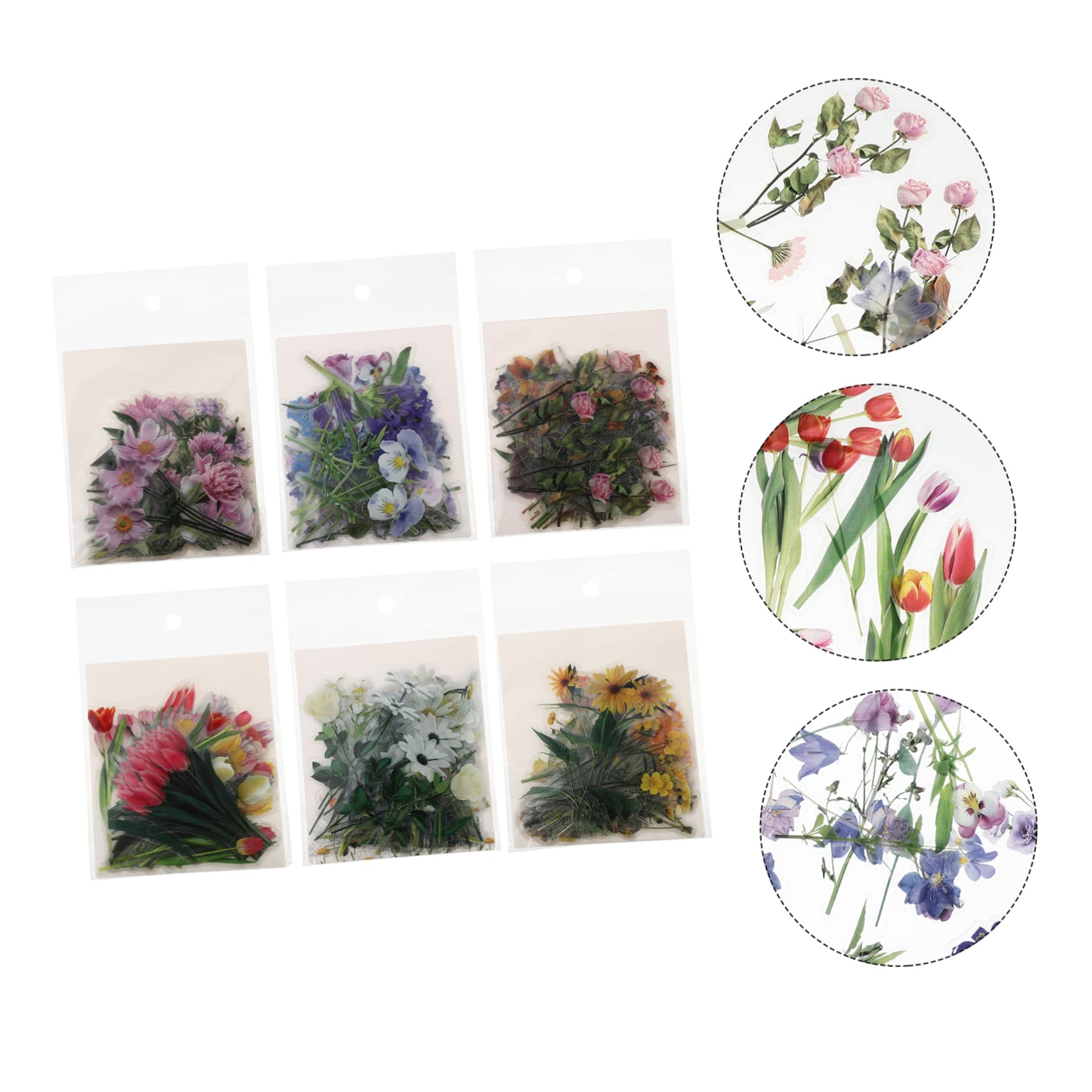 SHINEOFI 720pezzi Adesivi Floreali Autoadesivi Per Scrapbooking Diverse Forme e Decorazioni Per Laptop e Diari Facili Da Rimuovere e Resistenti Materiale Di Alta Qualità