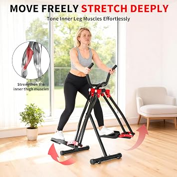 Air Walker Exercise Machine, HOWHAI Space Walker Elliptical Training for Home Gym, 30 inch Stride Low-Impact Compact Glider Steppers for Men and Women Full-Body Cardio & Leg Stretch