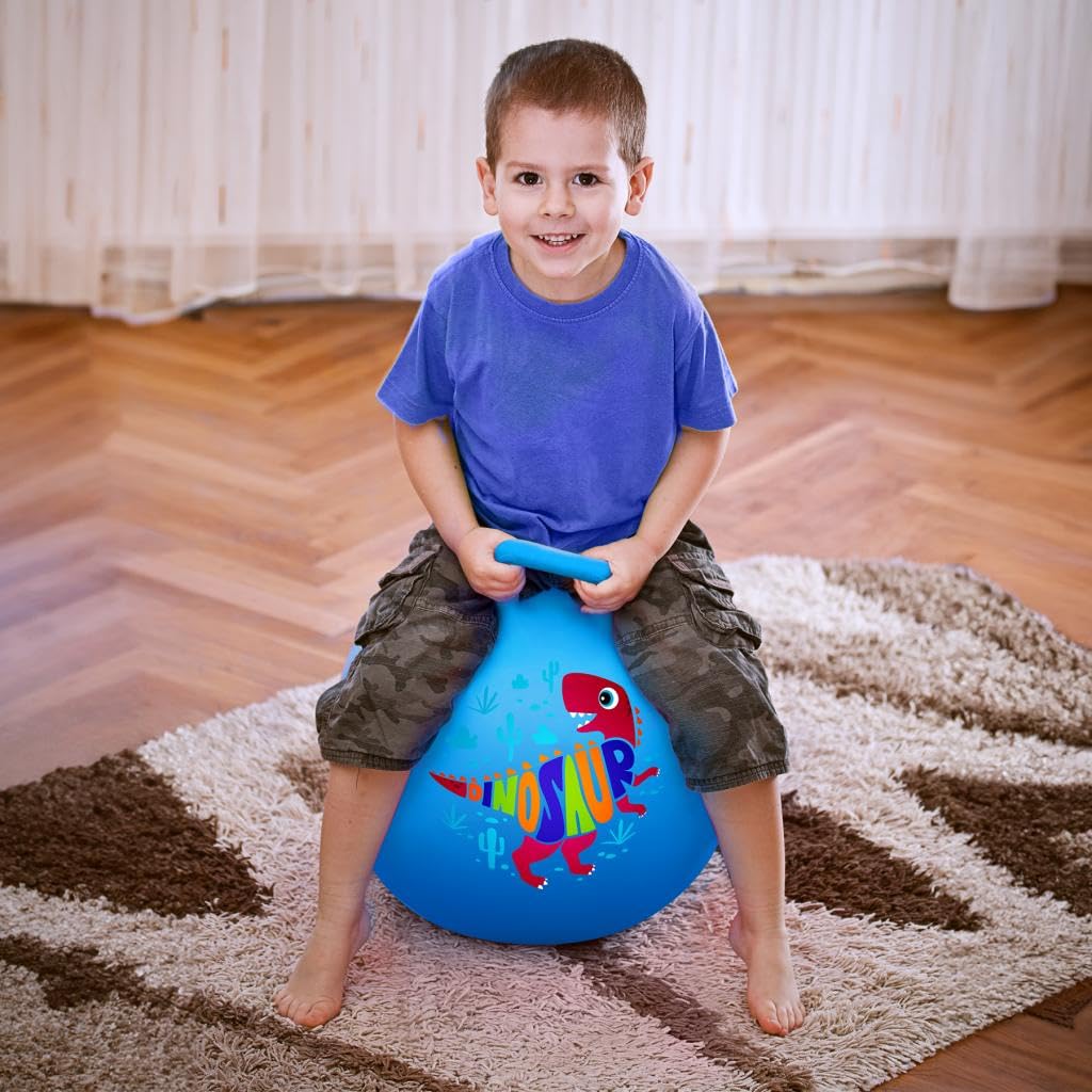 U&C Planet Ballon Sauteur 45 cm Enfant 3-8 Ans Plastique PVC épais résistant Jouet intérieur extérieur