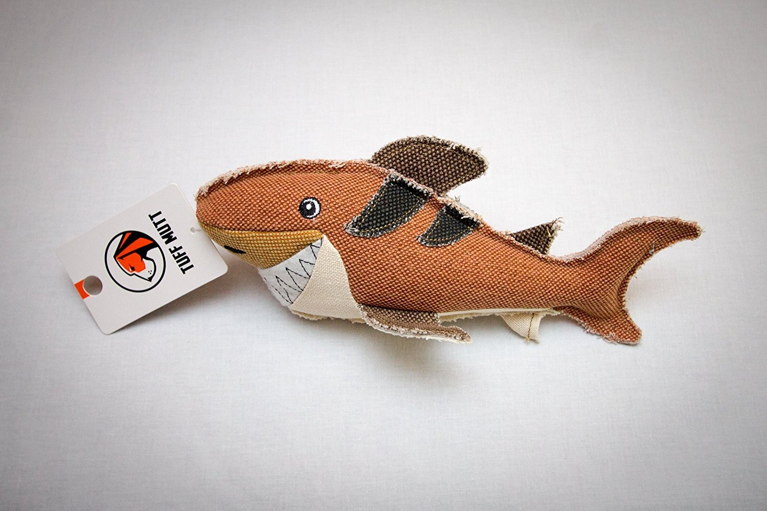 Squeaky Canvas Dog Toy for All Breeds by Tuff_Mutt (Shark)