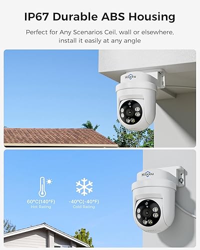 Miniatura 4 de Hiseeu Cámaras de seguridad domo HD-TVI PTZ de 5 MP con panorámica de 355, inclinación de 90, visión nocturna IR de 100 pies, cámara de seguridad