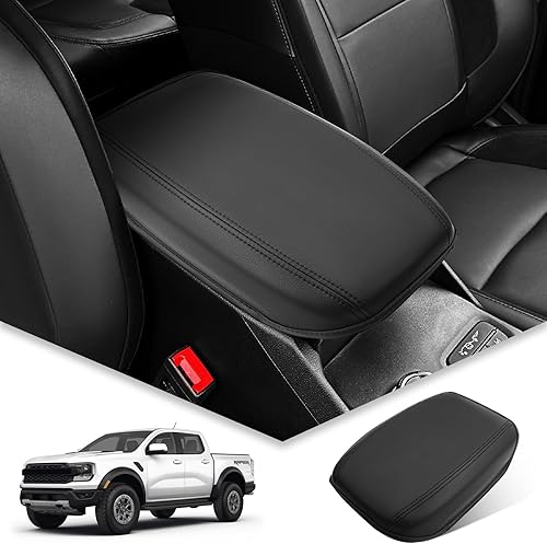 BIBIBO Funda para consola Ford Ranger 2023, compatible con funda para reposabrazos Ford Ranger 2019, 2020, 2021, 2022, 2023, funda para reposabrazos