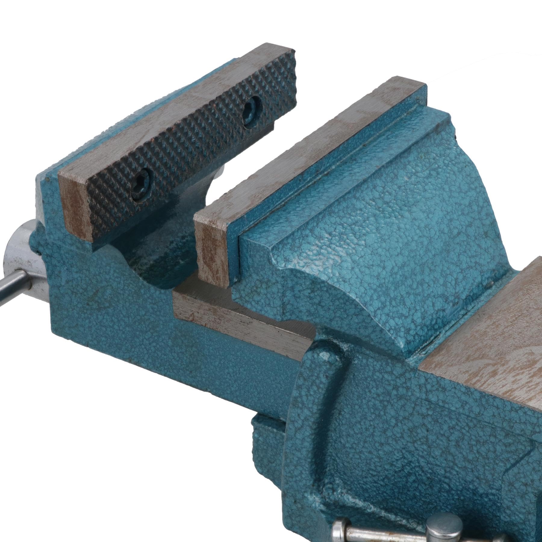 Tornillo de banco resistente de 4 pulgadas con base giratoria + abrazadera de taller de yunque de hierro fundido