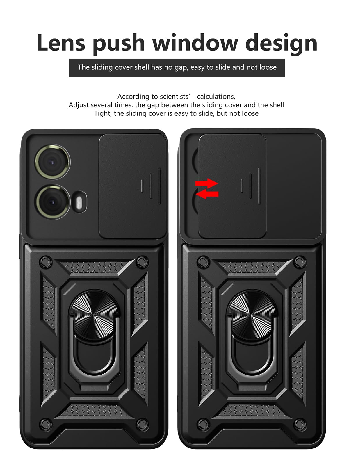 Loyhee Handyhülle Für Motorola Moto G85 5G – Mit Kameraschieber & 360° Ringständer