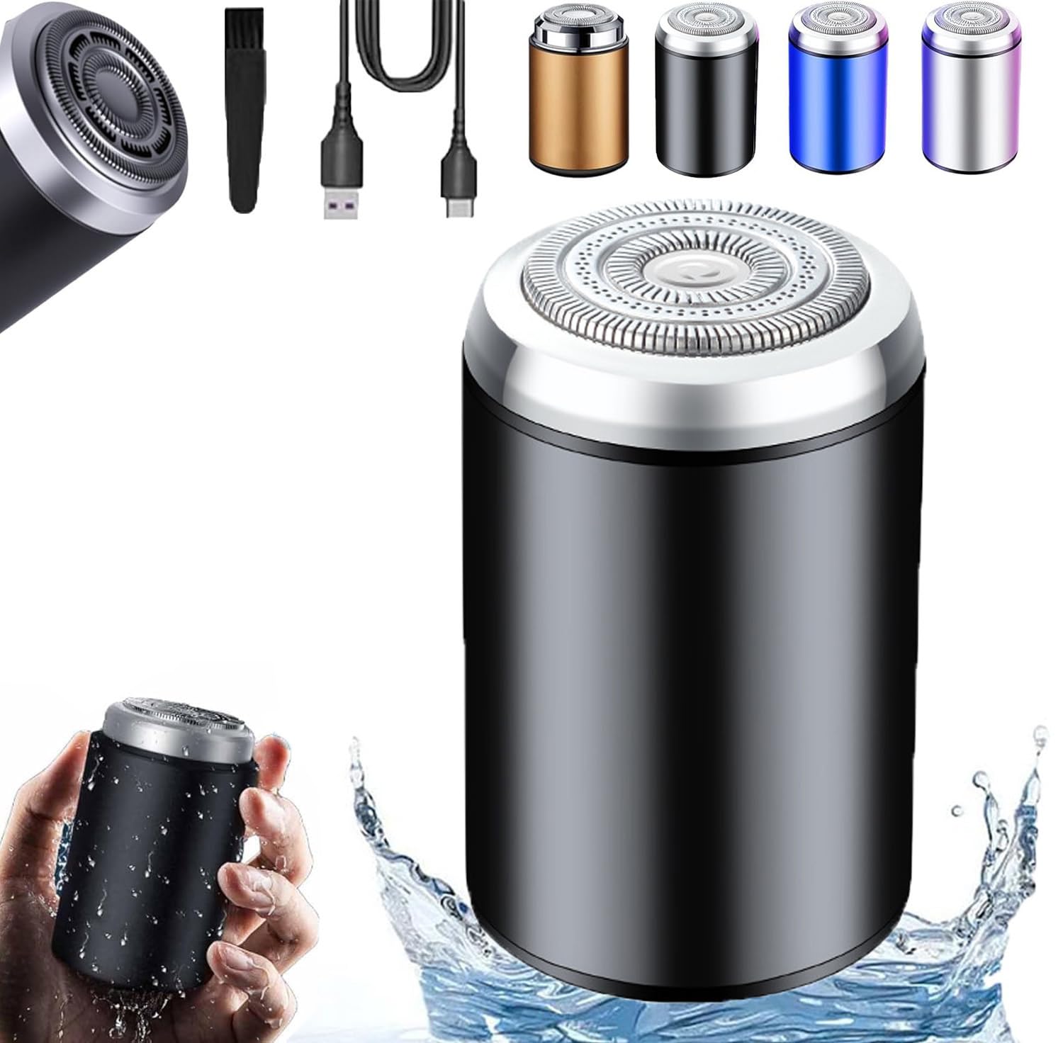 Mini Electric Shaver, Portable Mini Electric Shaver for Men, USB Rechargeable Waterproof Shaver Electric Razor Beard Trimmer, Pocket Size Electric