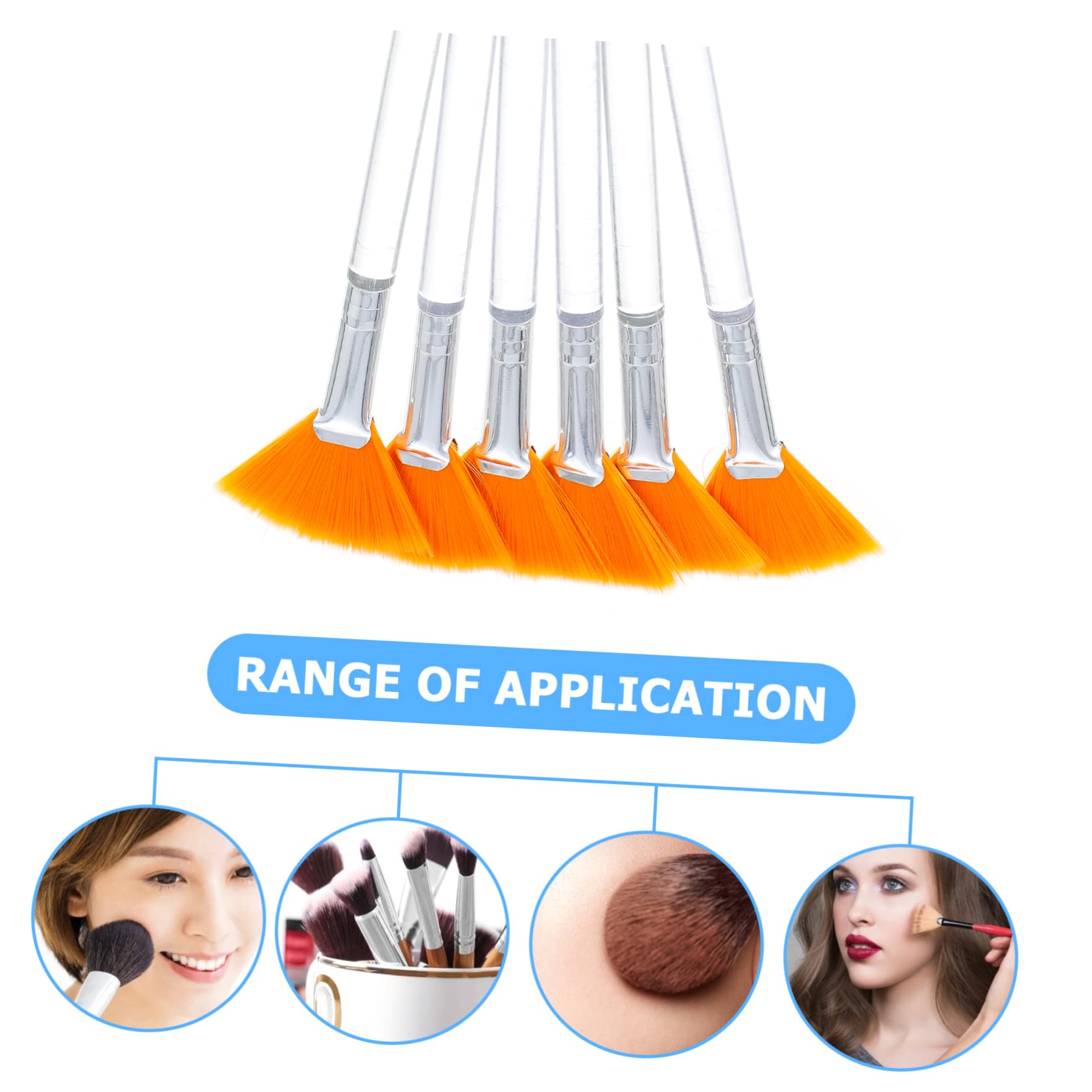MAGICLULU 18 Piezas cepillo de máscara de belleza pequeño abanico de maquillaje cepillo para el tratamiento de la piel brochas de maquillaje pinceles maquillaje resaltadores herramientas