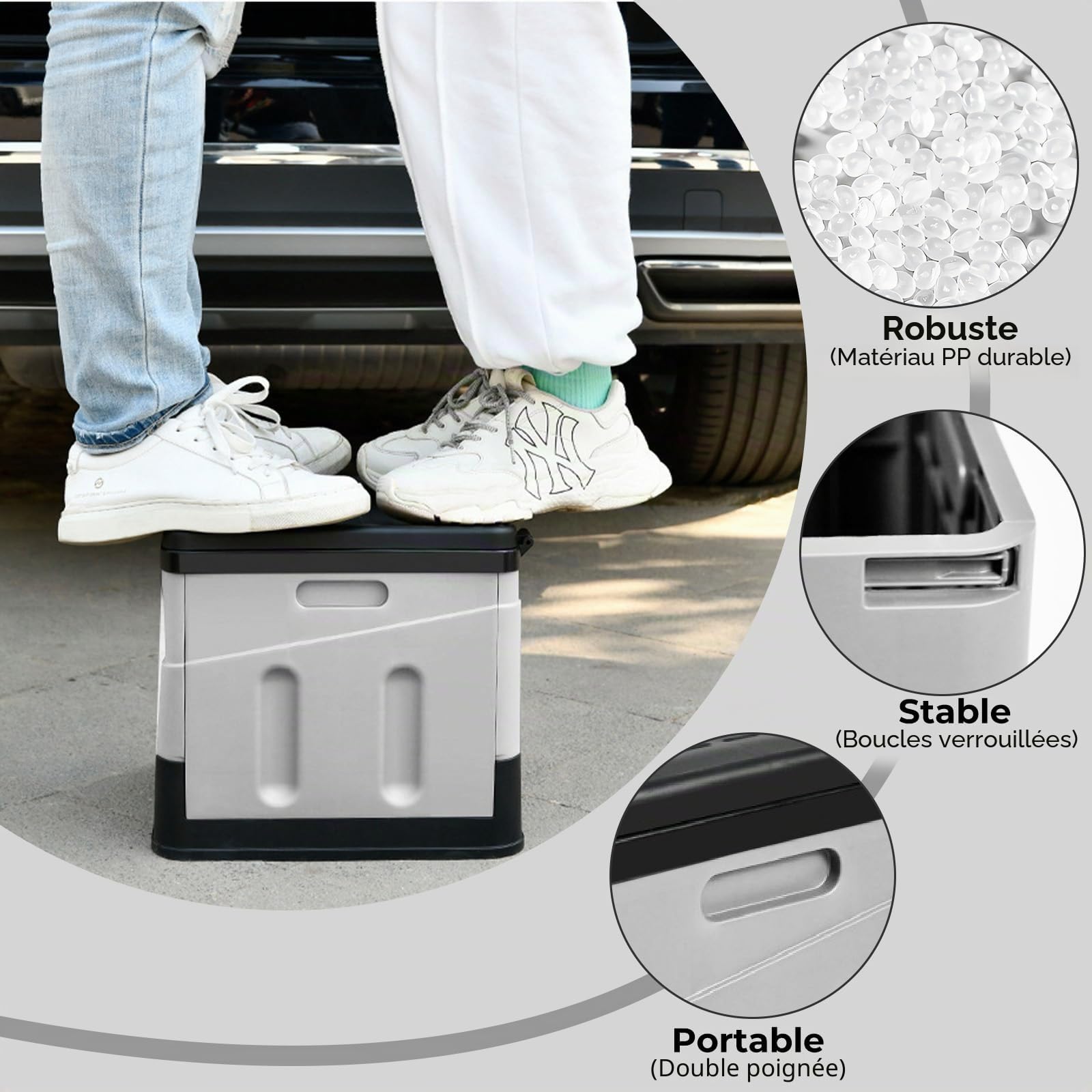 Toilette Portable – 25L Capacité, Supporte Jusqu’à 150KG, WC Portable avec 24 Sacs Jetables, Sac de Transport & Coussin, pour Camping, Randonnée, Camping-Car