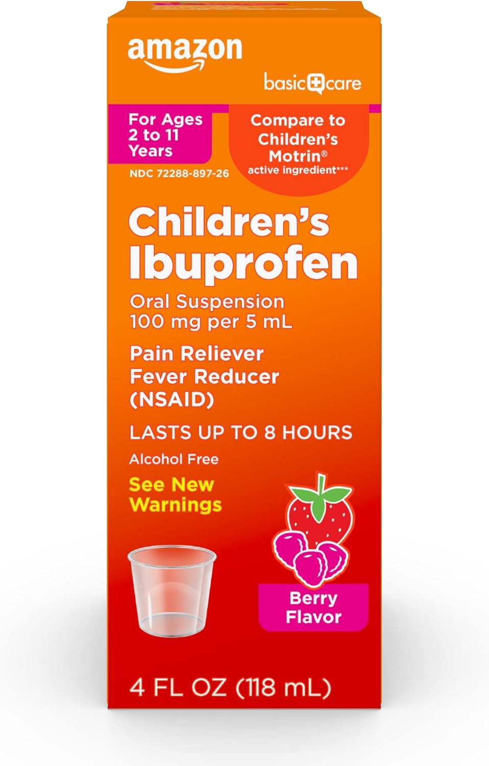 Amazon Basic Care Children's Ibuprofen Oral Suspension 100