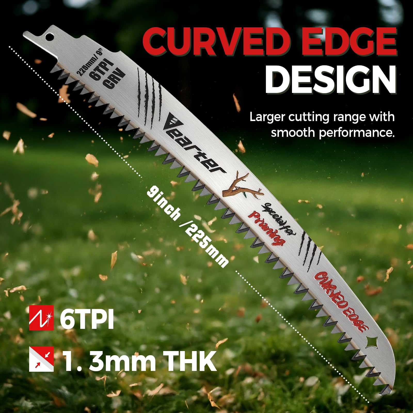 Vearter 225mm Reciprocating Saw Blades for Wood Japanese Teeth 5PCS - Image 4
