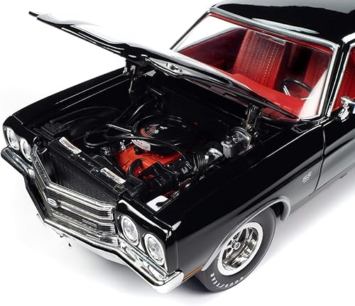 Miniatura 4 de 1970 Chevy Chevelle SS Esmoquin Negro con rayas blancas y rojo Interior Hemmings Muscle Machines Magazine Cover Car (mayo de 2011) "American Muscle