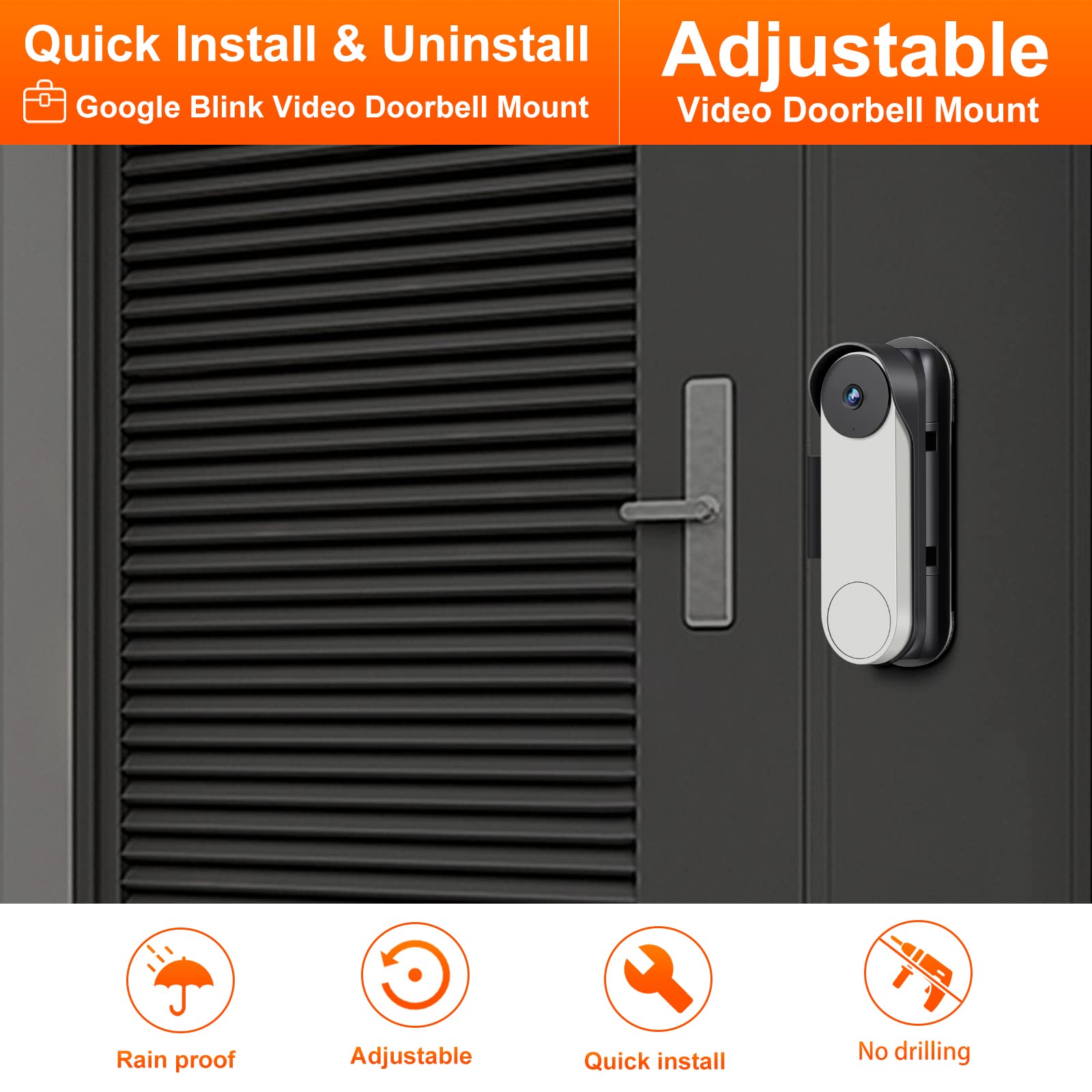 Google Video Doorbell Mount NoDrill For Google Doorbell