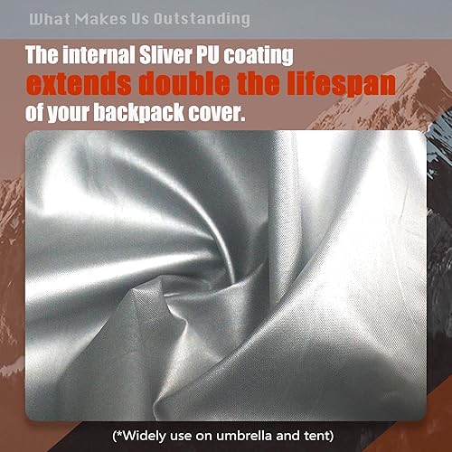 Miniatura 3 de Frelaxy Funda impermeable para mochila, triple impermeabilidad, correa antideslizante con hebilla cruzada, ultraligera y compacta, portátil, para