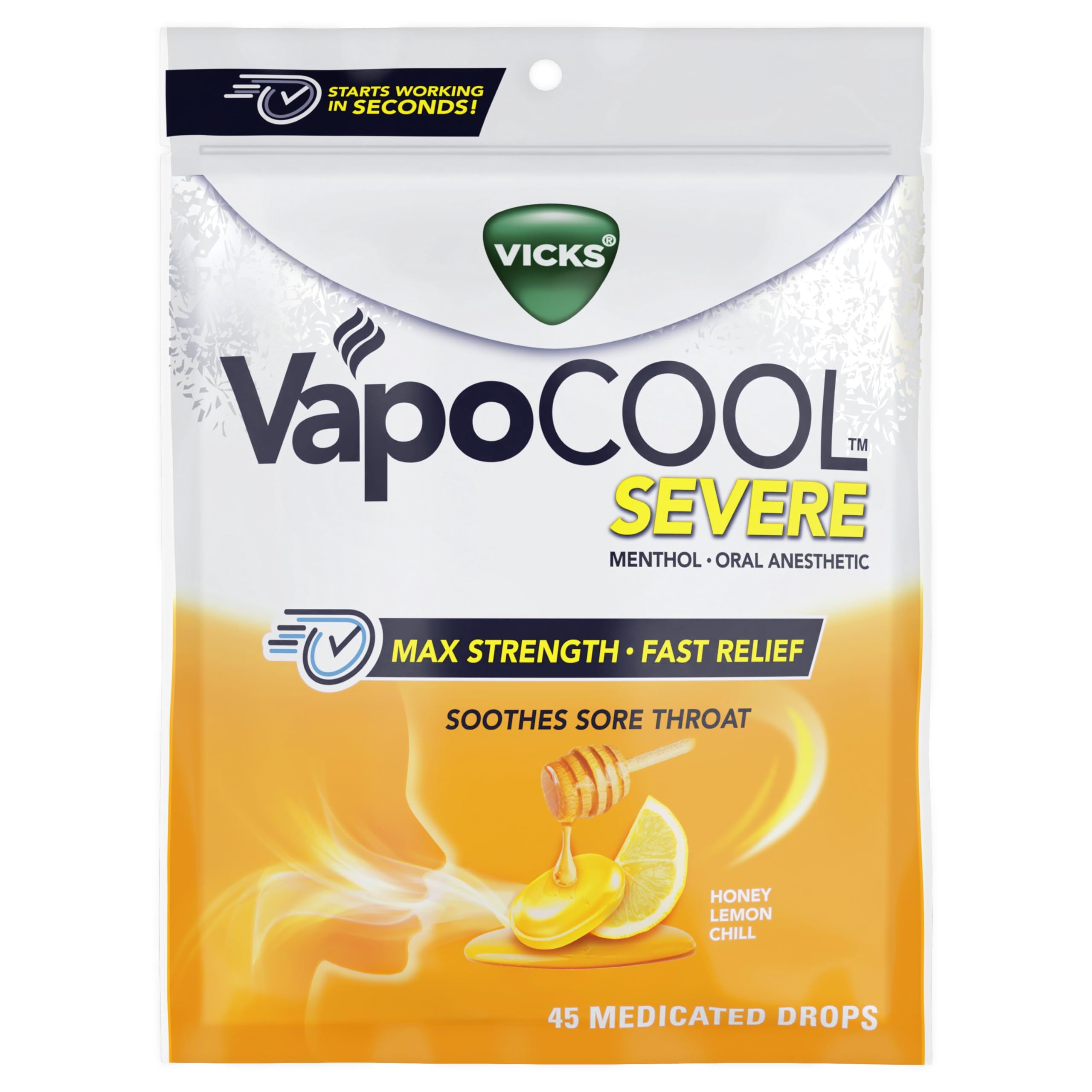 Amazon.com: Vicks VapoCool Severe Medicated Sore Throat Drops, Max