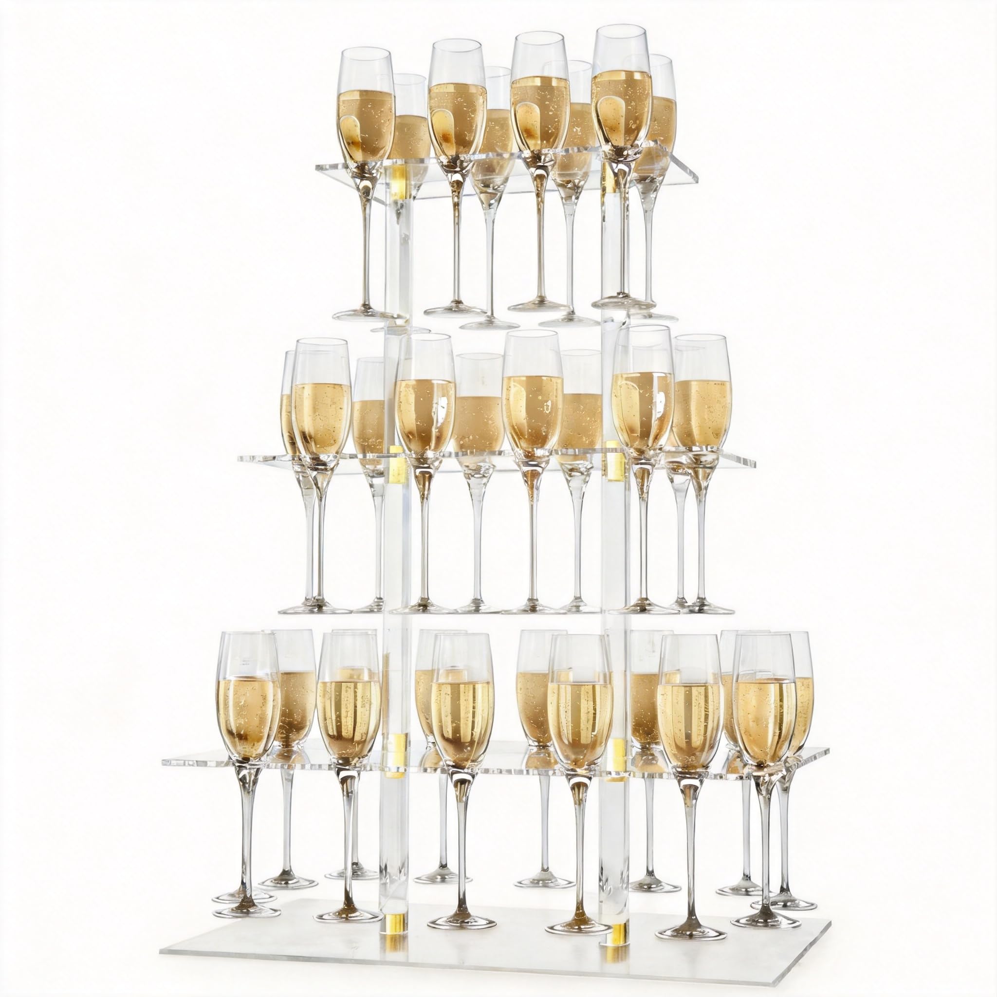 Présentoir à champagne acrylique 32 flûtes avec LED HeiMma