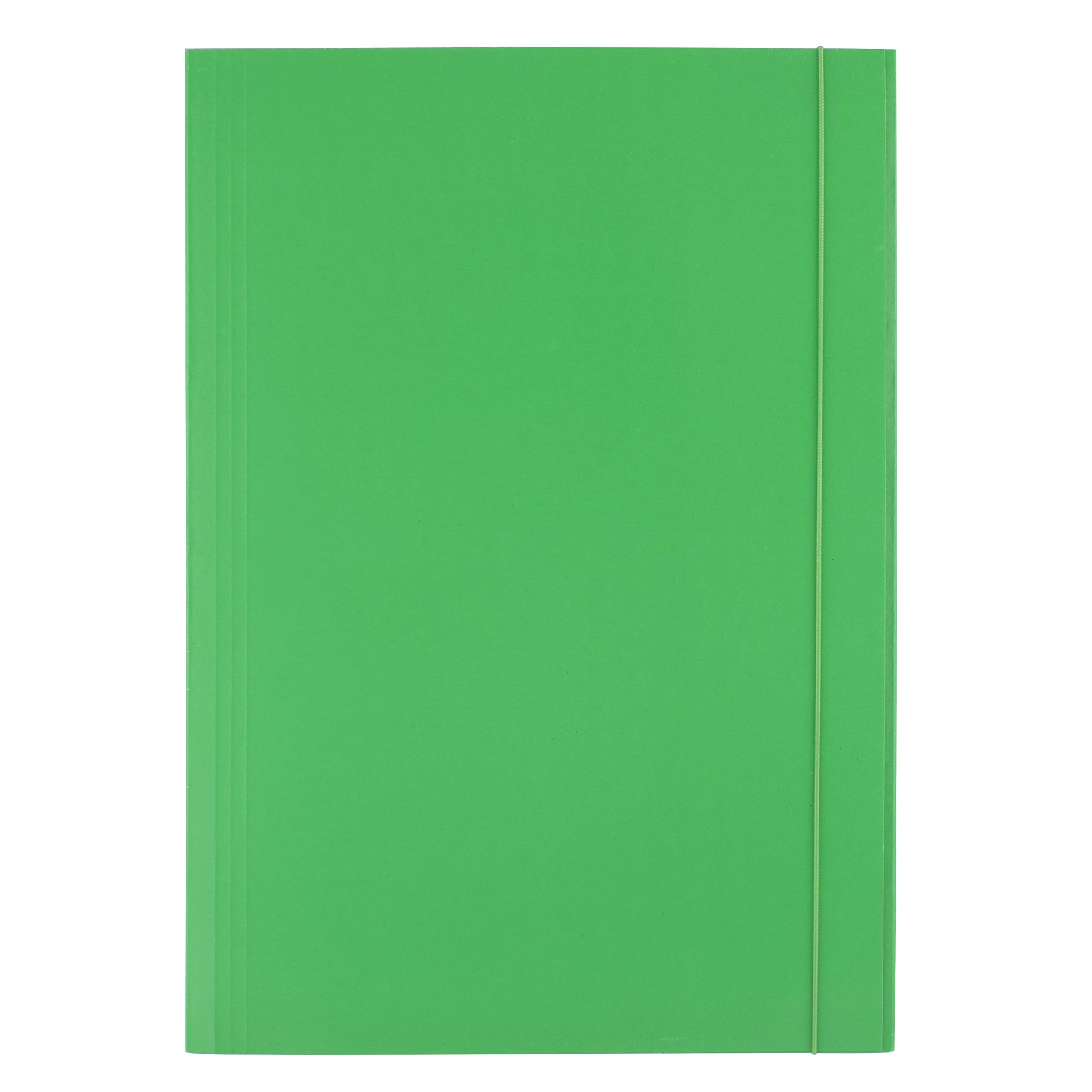 D.RECT Document Folder with Elastic Band 300g Green