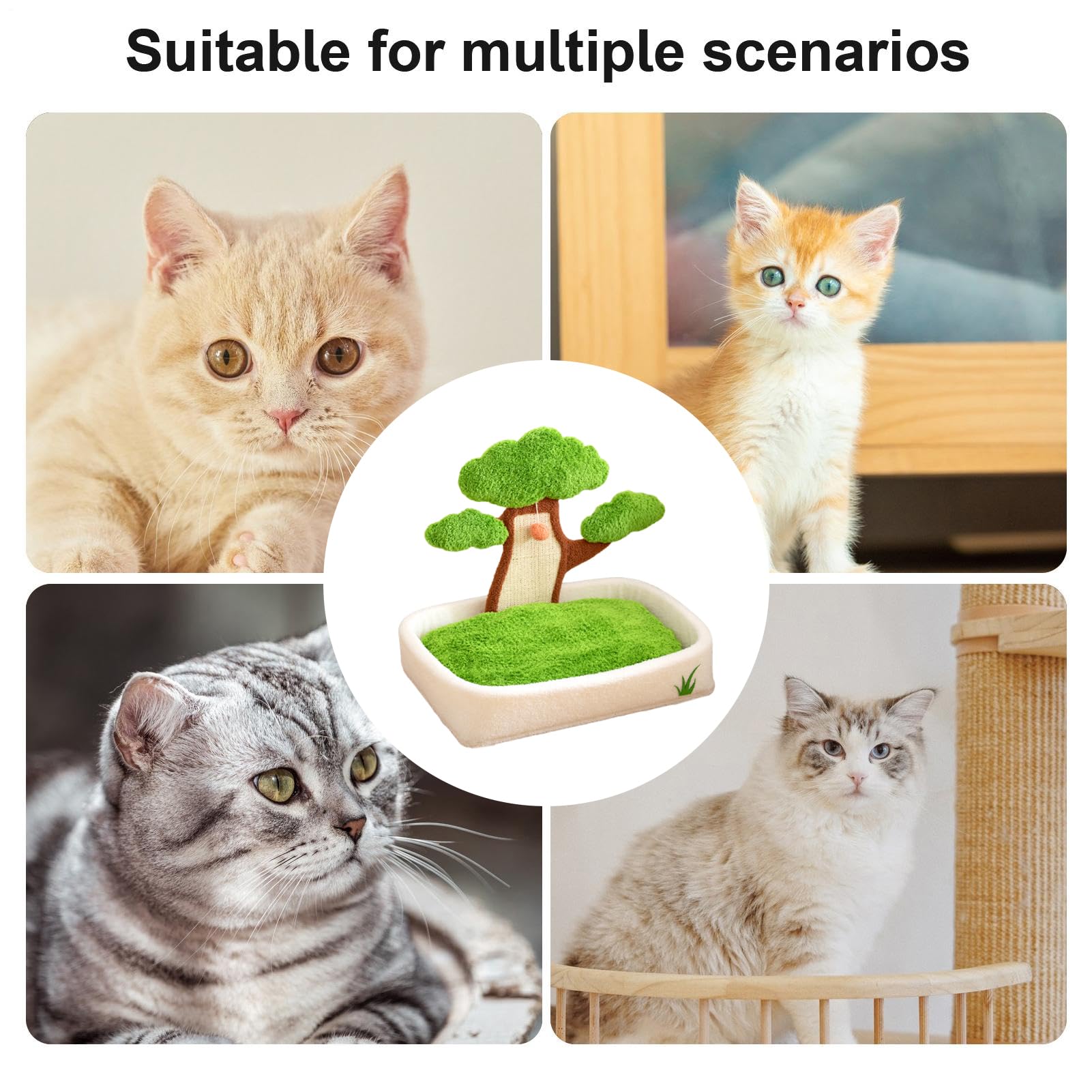 Katzenkörbe - Töpfiger Tannenbaum Bett Für Katzen Mit Plüschkugel Und