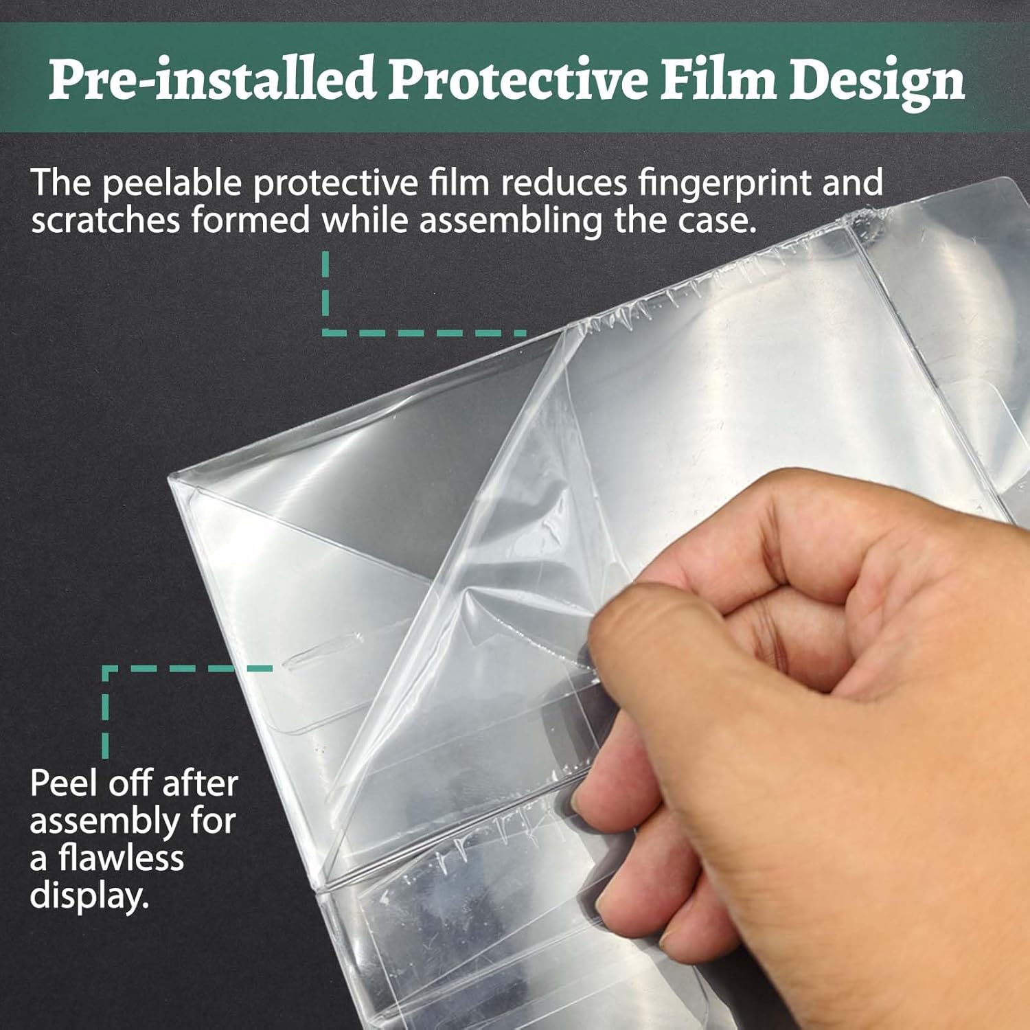 100 Pack Clear Protectors Case Compatible with Funko Pop Protector Case for 4 Inch Figures Collectibles Heavy Duty Crystal Plastic Protector Cases with Protective Film Locking Tabs Auto-Lock Bottom