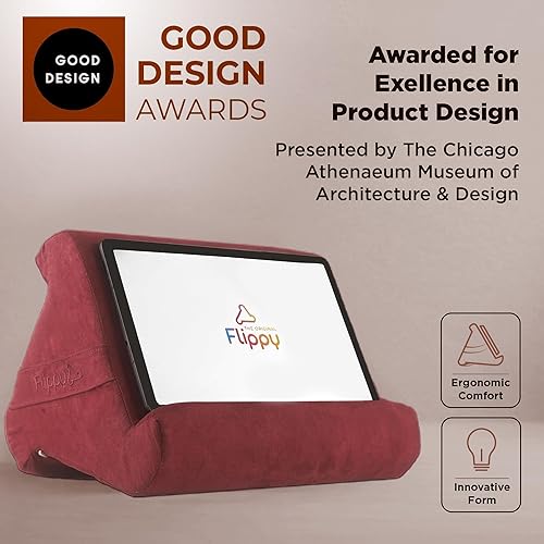 Miniatura 8 de Flippy Soporte de almohada original para tableta y soporte para iPad, regalo para amantes de los libros y lectores, soporte multiángulo con Nebbiolo