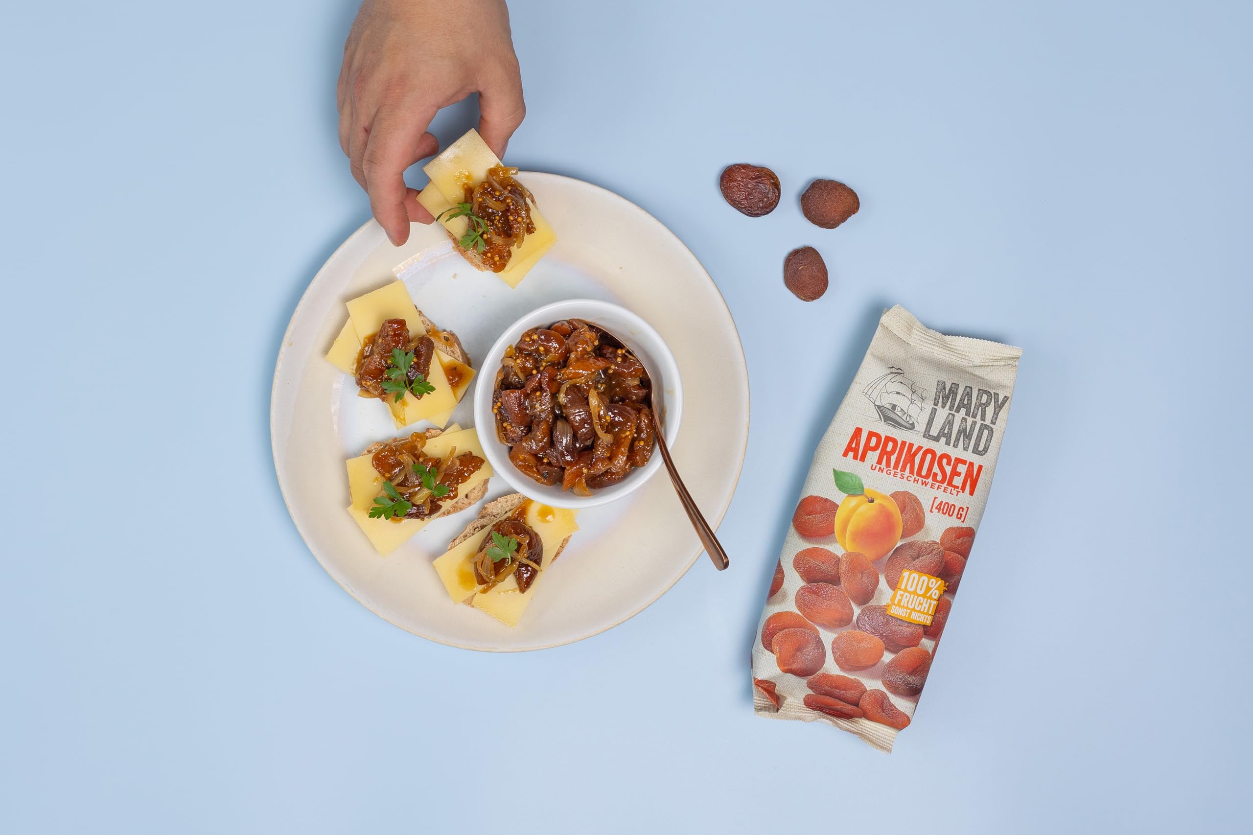 Maryland Aprikosen 400g Beutel 6er Pack – Aprikosen, ungeschwefelt, vegan, fruchtig süß– Im großen Format genießen (6 x 400g)