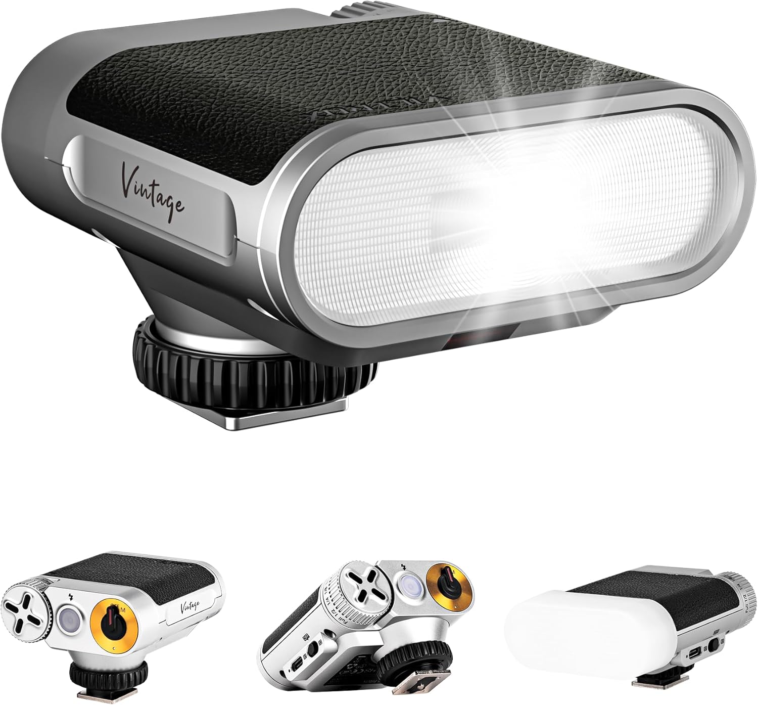 VILTROX Z1+ Camera Mini Flash Speedlite, GN12 6500K Hot Shoe Camera Flash Light with 7 Levels, S1/S2 Optical Control, Detachable Softbox Compatible with Canon Fuji Nikon Panasonic Olympus Cameras