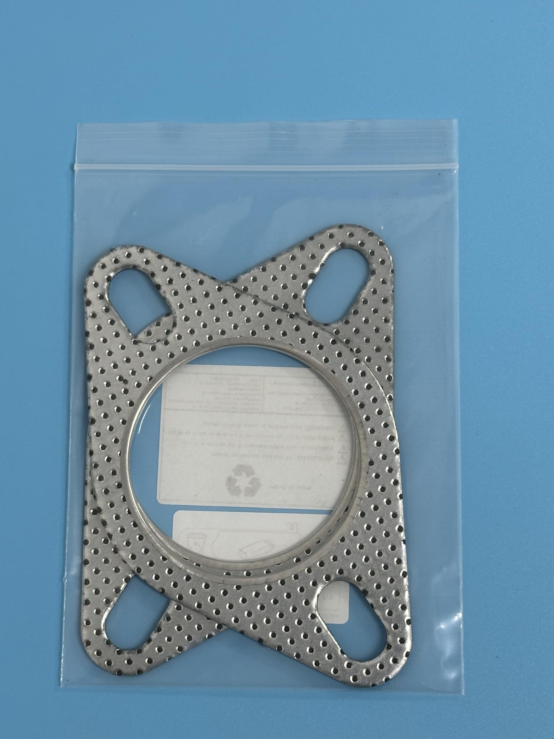 2 pezzi Guarnizione di Scarico, Guarnizioni di Scarico Delle Automobili,Guarnizioni Scarico Per Tubo Collettore Flangia Guarnizi (2.5in Inner Diameter,63-64mm/110mm)