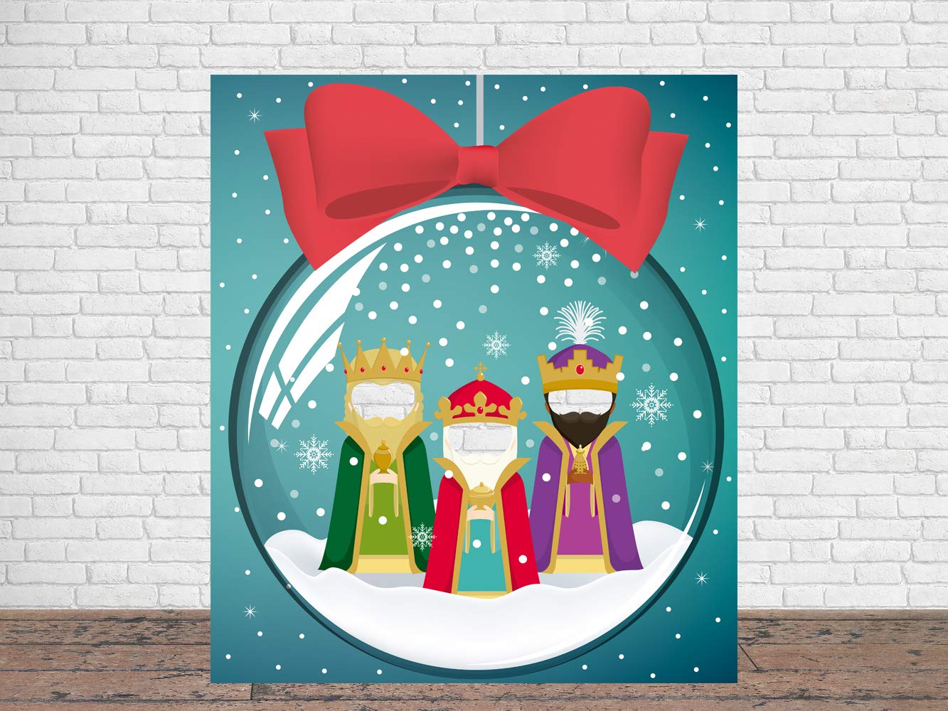 Photocall en Cartón Reyes Magos 130x150cm | Photocall Reyes Magos | Photocall Económico y Original | Photocall Troquelado