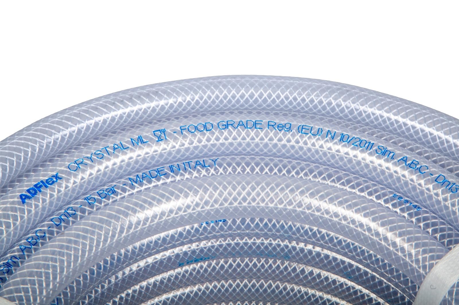 Tubo in PVC trasparente Crystal Retex ML 13x19 m 50 Rinforzato, Ultra Resistenza, Qualità Alimentare, passaggio aria, aria compressa, passaggio liquidi, acqua potabile, irrigazione